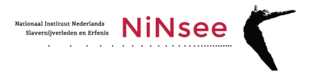 Logo van NiNsee met tekst over nationaal instituut voor de Nederlandse slavernijgeschiedenis.